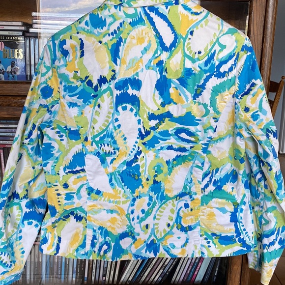 Patterned Coldwater Creek Fitted Cropped Jacket - Size P-Large - Picture 4 of 12